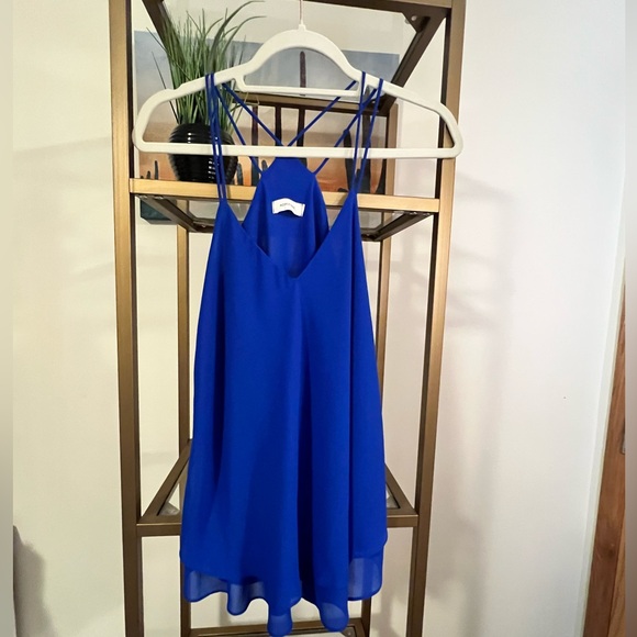 EUC Vibrant Blue top by Adrienne - size small - Picture 2 of 6